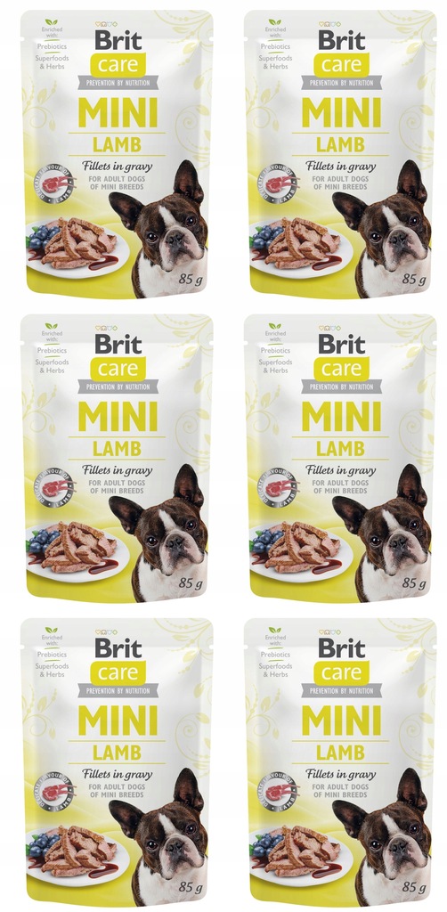 BRIT CARE Mini Lamb Jagnięcina małe rasy 6x85g