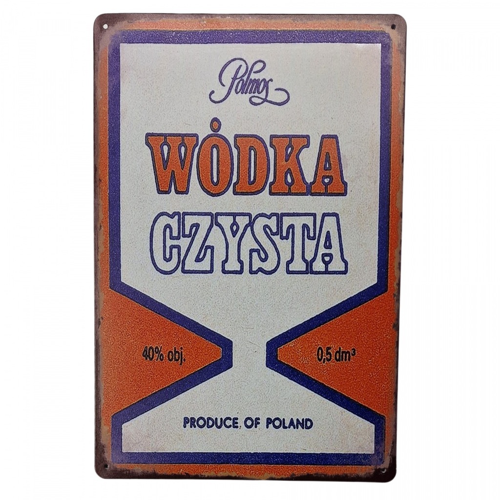 Tabliczka Ozdobna Blacha Vintage Retro Wódka Czyst