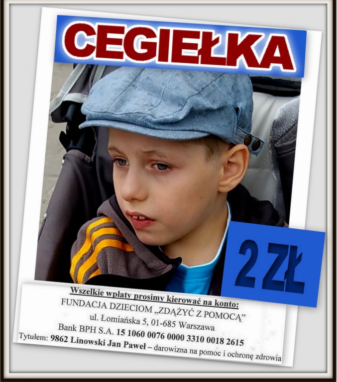 CHARYTATYWNIE* CEGIEŁKA 2ZŁ - WÓZEK DLA JASIA