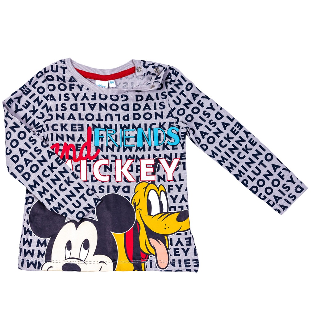 PEPCO T-shirt chłopięcy Miki Donald Pluto 92 szary