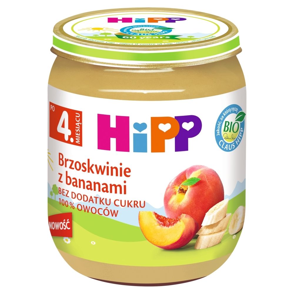 HiPP BIO Brzoskwinie z bananami po 4. 125 g