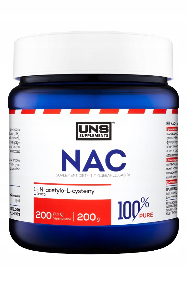 UNS NAC 200 g N-ACETYL CYSTEINY CYSTEINA PURE