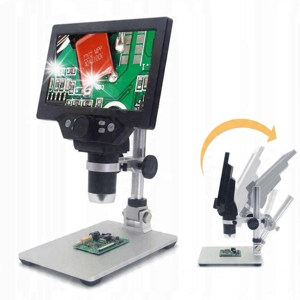 MIKROSKOP CYFROWY HD LCD 7" 12MP 1200X STATYW