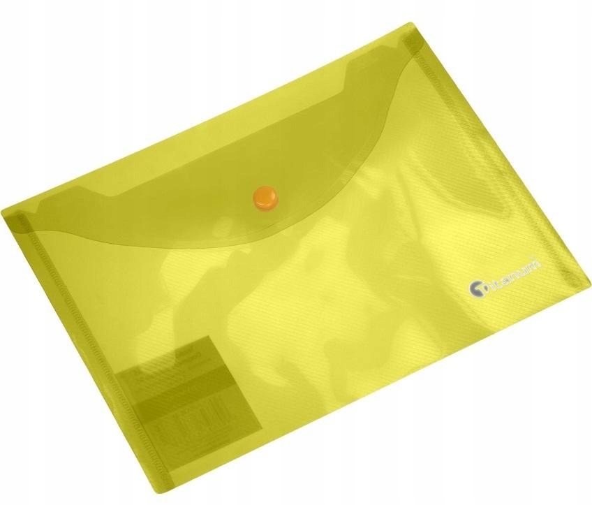 Teczka kopertowa A5 transparentna żółta