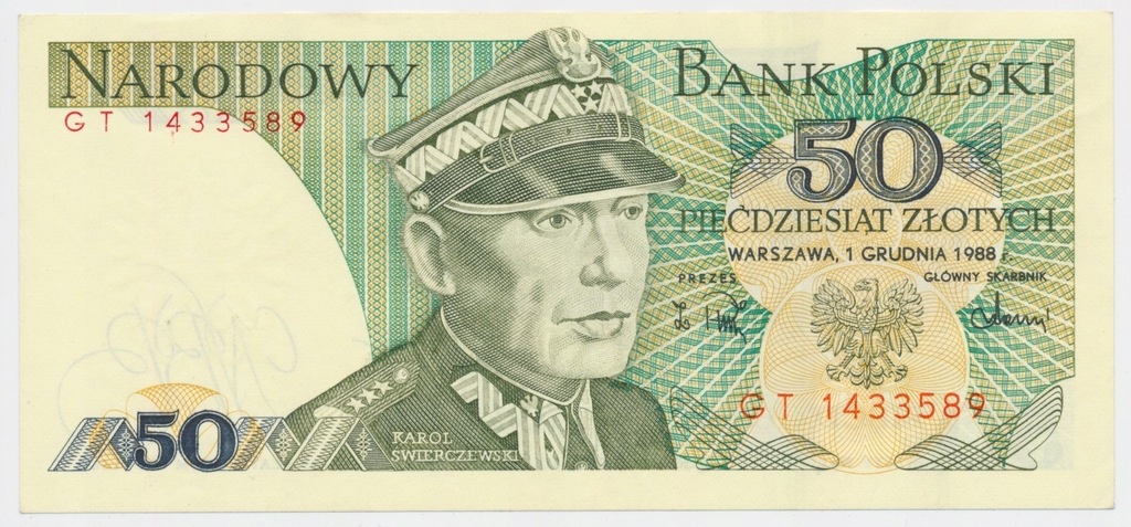 3991. 50 zł 1988 - GT - st.1/1-