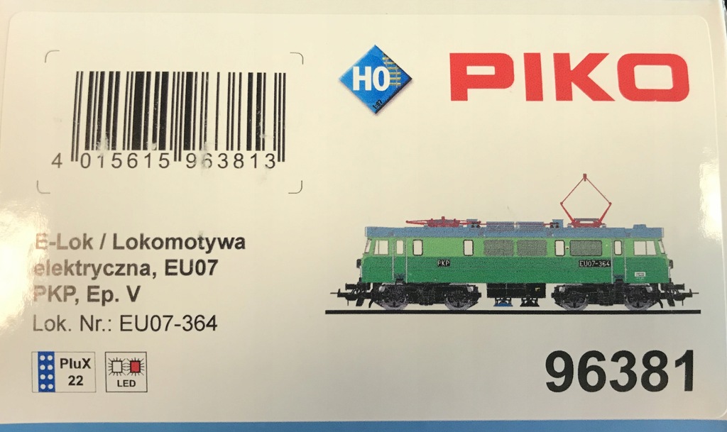 Купить Электровоз EU07, эпоха: V HO 1:87 Piko 96381: отзывы, фото, характеристики в интерне-магазине Aredi.ru