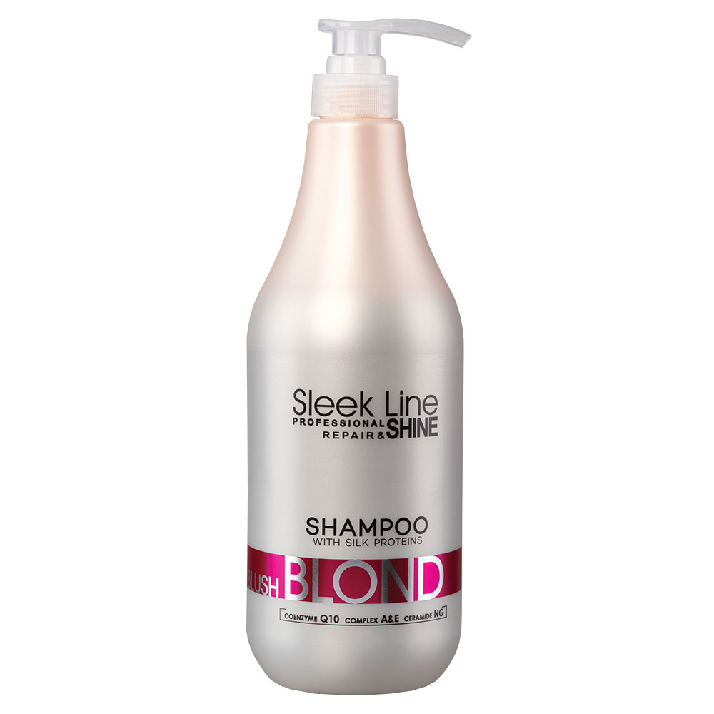 Stapiz Sleek Line Blush Blond Shampoo szampon do włosów blond z jedwabiem 1