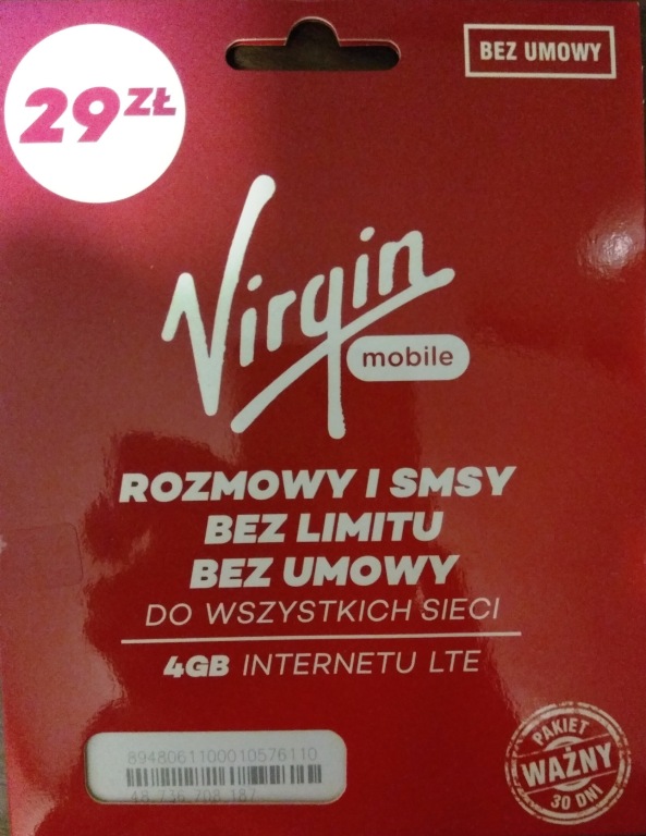 Zestaw startowy Virgin Mobile