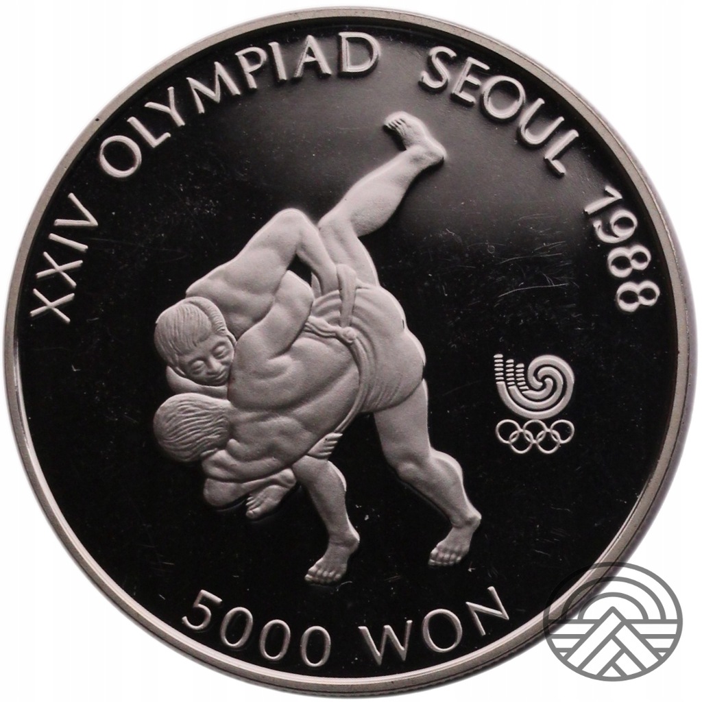 Korea Południowa, 5000 Won 'XXIV Olimpiada Seoul' 1988 r. Zapasy
