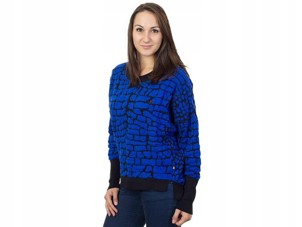 Damski sweter niebieski kardigan ADIDAS S19957 HIT