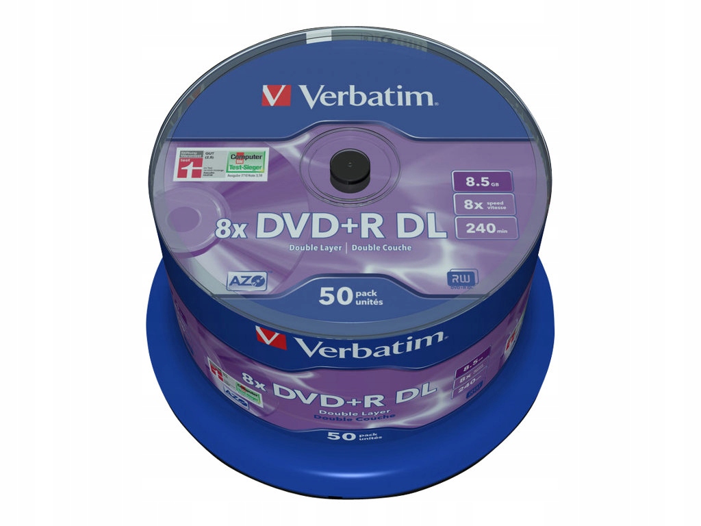 VERBATIM 43758 Verbatim DVD+R DLspindle 50 8,5GB