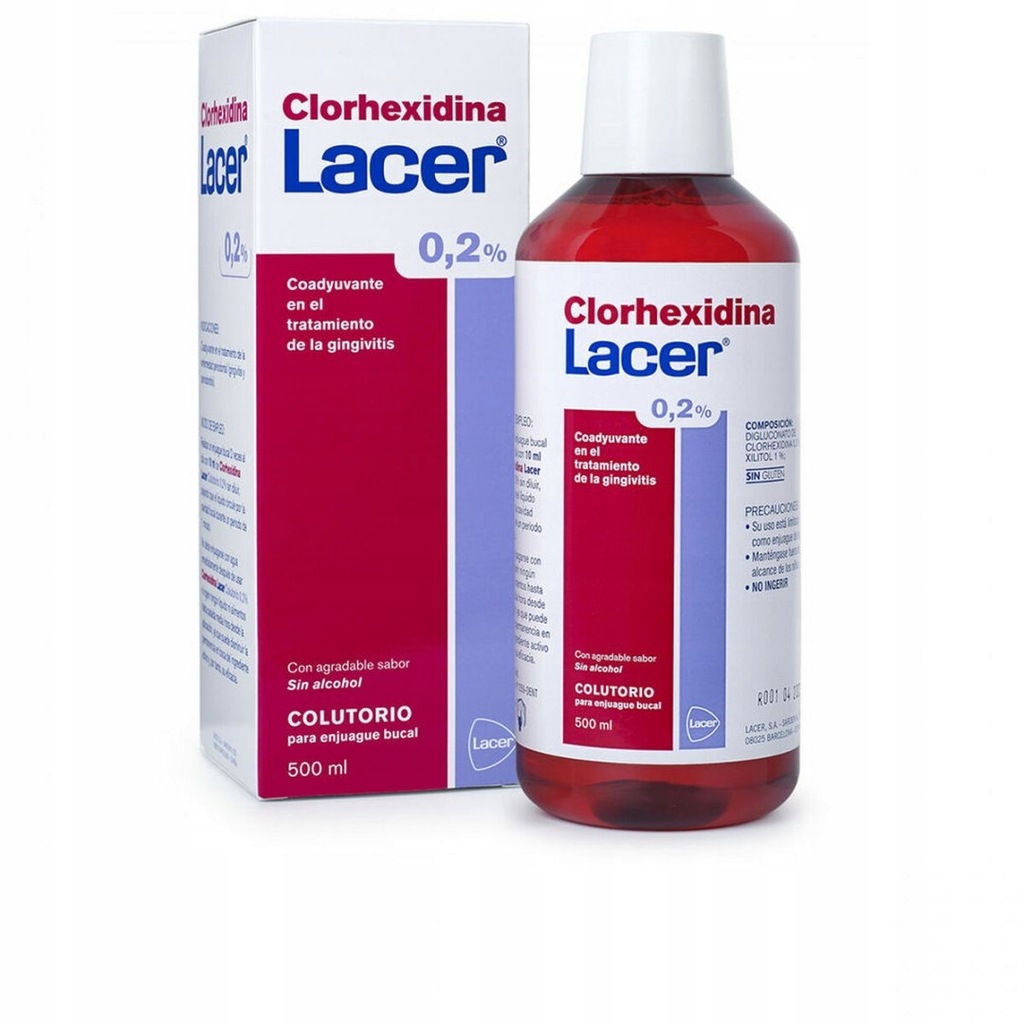 Płyn do Płukania Ust Lacer Clorhexidina 0,2% (500