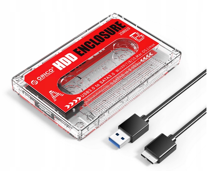 Obudowa zewnętrzna dysku HDD SATA 2,5" SSD kaseta