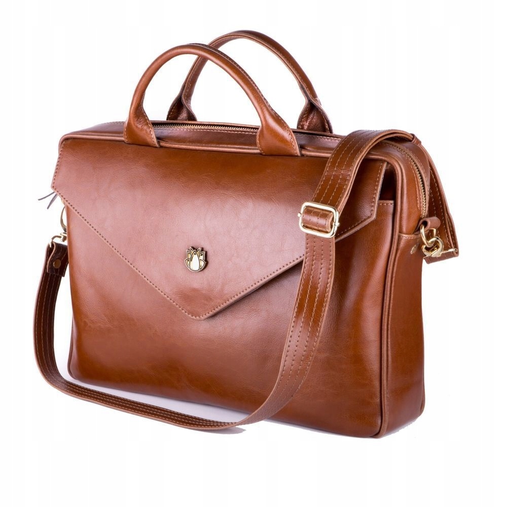 Skórzana torba na laptopa FL15 Positano brązowy vi