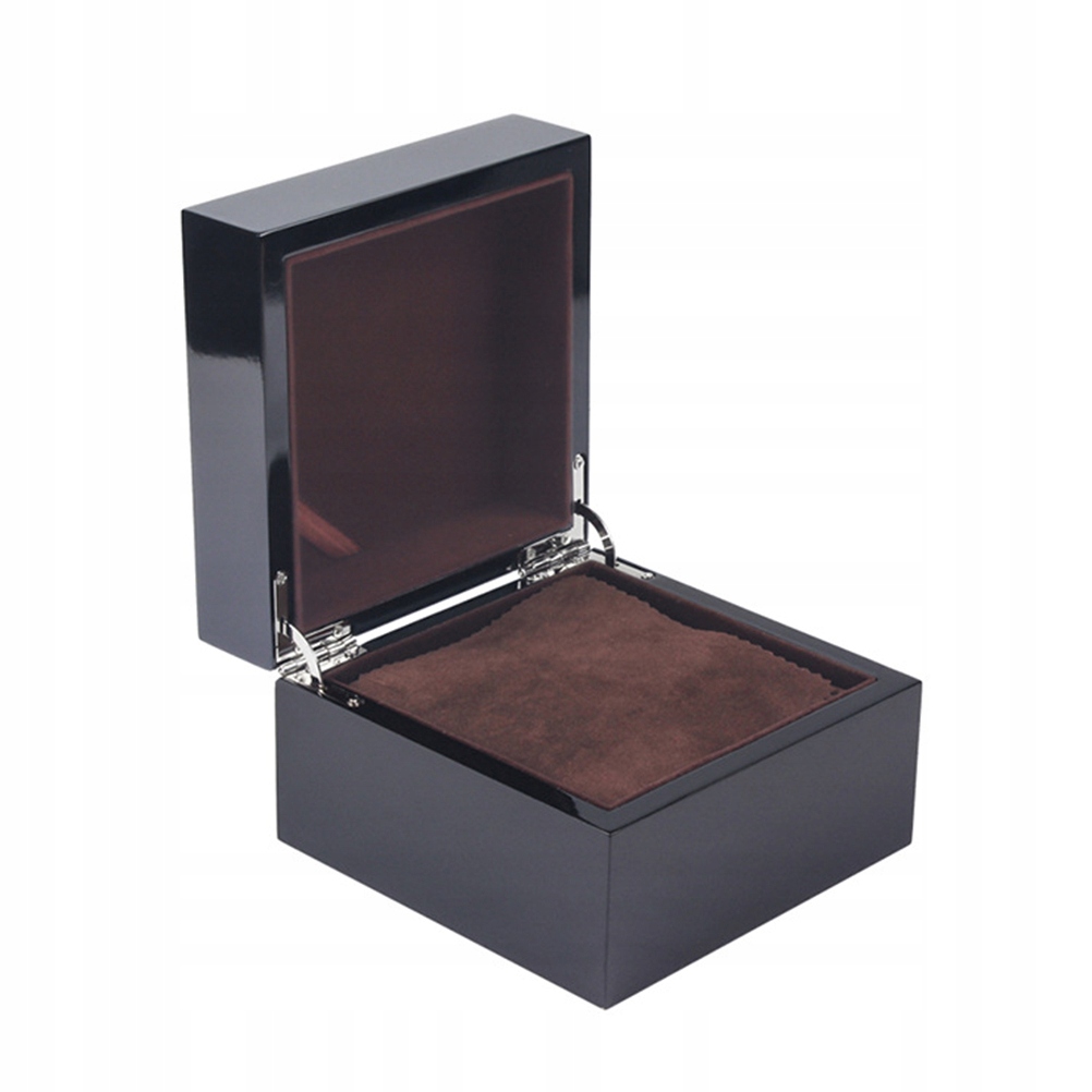 Najwyższej jakości pudełko na zegarki Czarny lakie