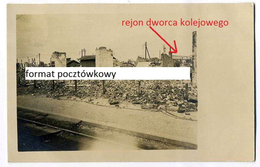 PROSTKEN PROSTKI 1914-18 zniszczenia ulica dworzec