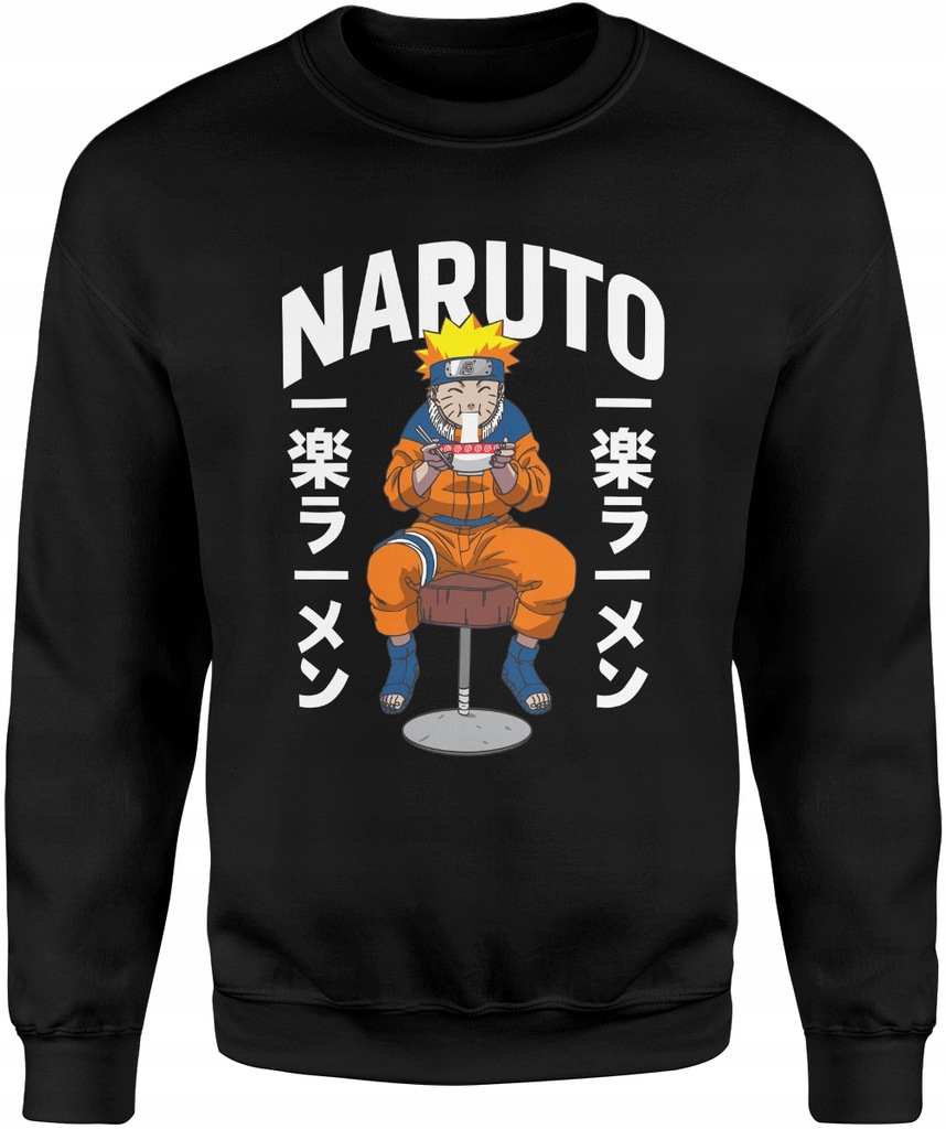 NARUTO BLUZA ANIME MĘSKA ŚMIESZNA Z NADRUKIEM R. M BEZ KAPTURA