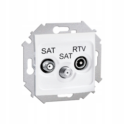 Simon 15 gniazdo RTV-SAT-SAT biały 1591038-030