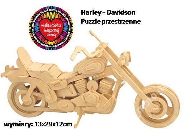 Harley - Davidson, drewniane puzzle przestrzenne !