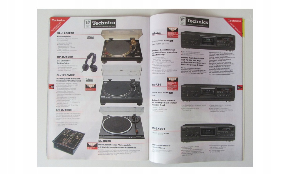 KATALOG TECHNICS PANASONIC ROK 97/98 UNIKAT