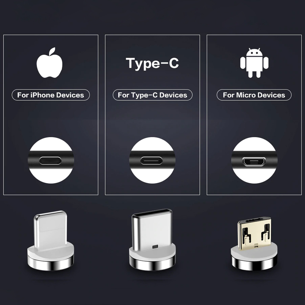 Купить МАГНИТНЫЙ КАБЕЛЬ 3в1 MICRO TYPE-C для IPHONE USB-C: отзывы, фото, характеристики в интерне-магазине Aredi.ru