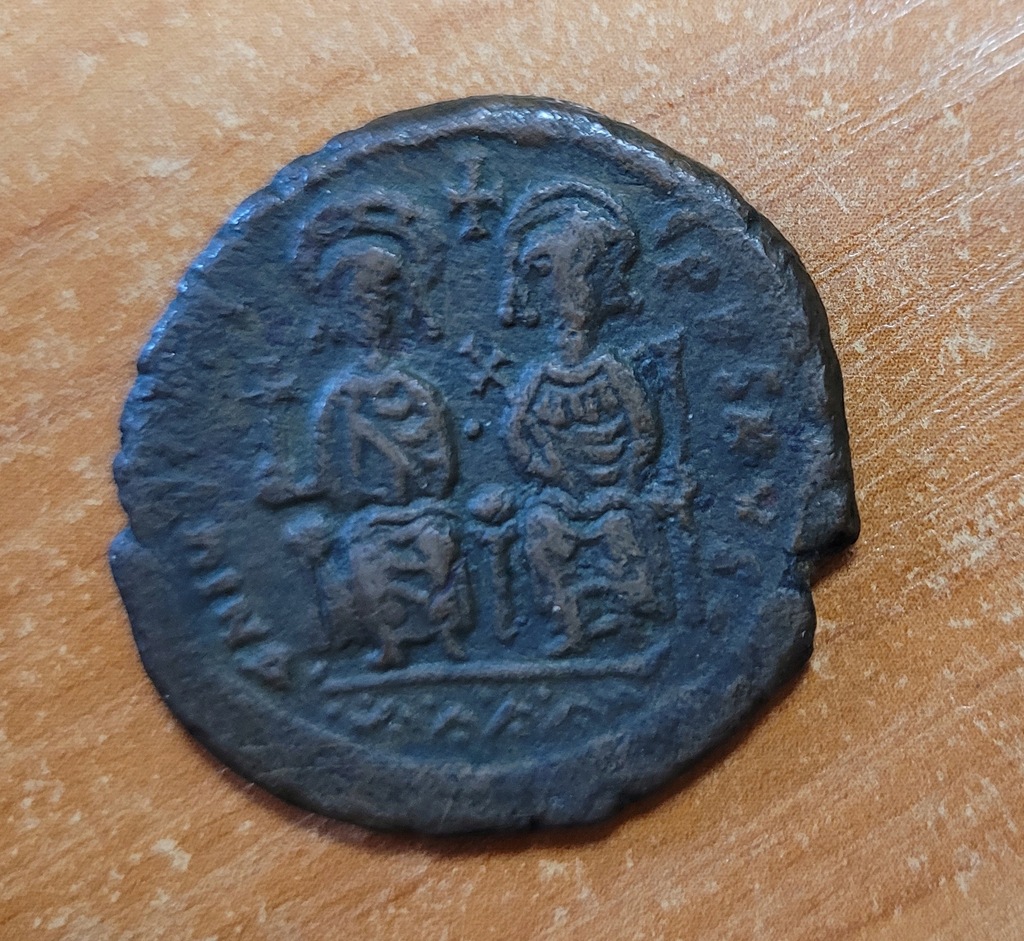 Bizancjum Follis – Justynian i Zofia lata 565/578