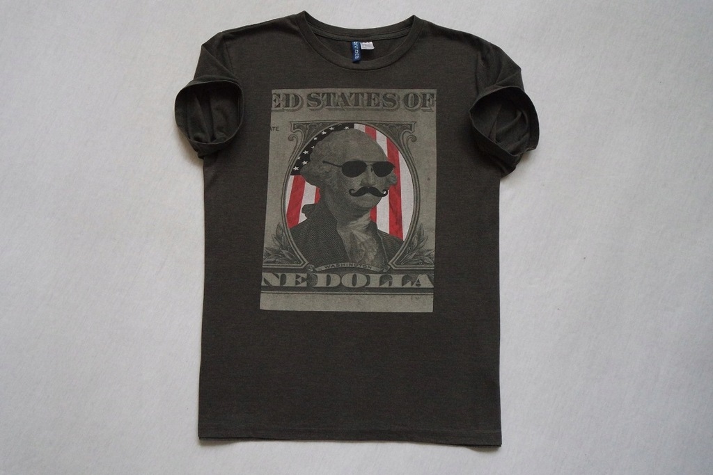 DIVIDED H&M koszulka szara t-shirt naduk_____L