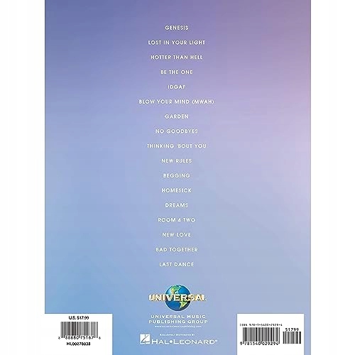 Dua Lipa Piano, Vocal and Guitar