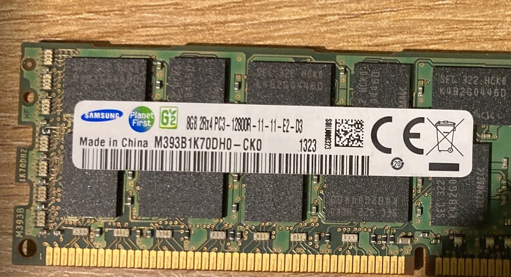 SAMSUNG 8GB DDR3 ECC 12800R 1600MHz Serwer