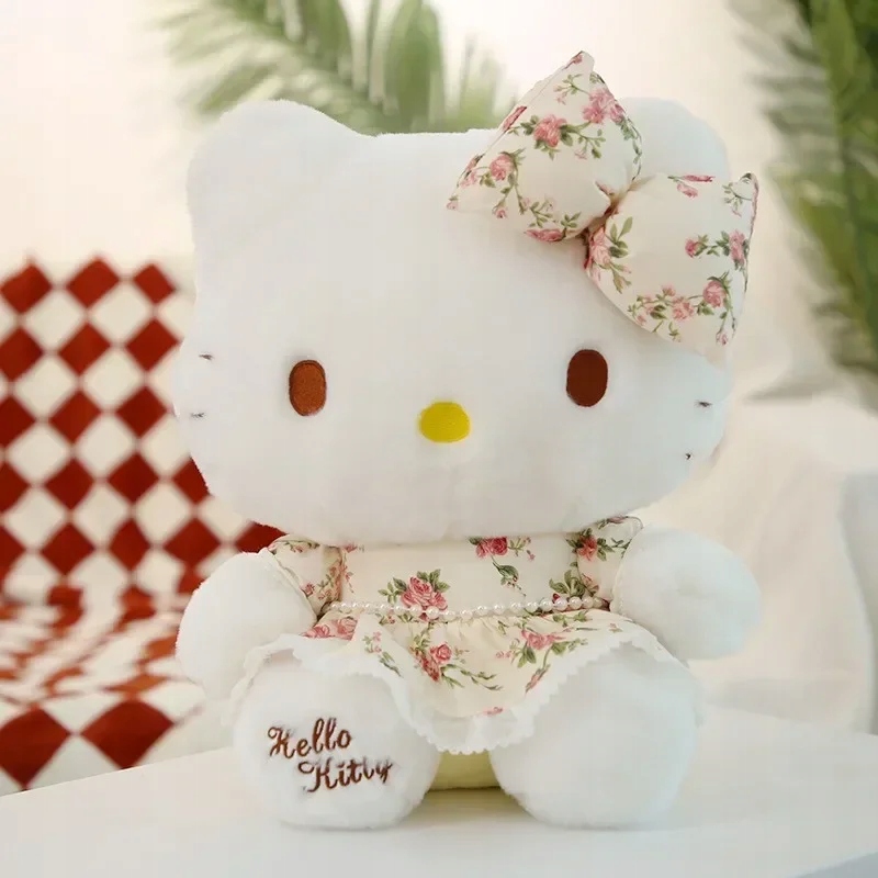 Hello Kitty Kawaii Plush Toys Dolls Soft Stuffed Pillow Anime Animal Decor
