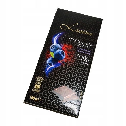 Czek Luximo Gorzka 70% z Drobin Jagodowymi 100g