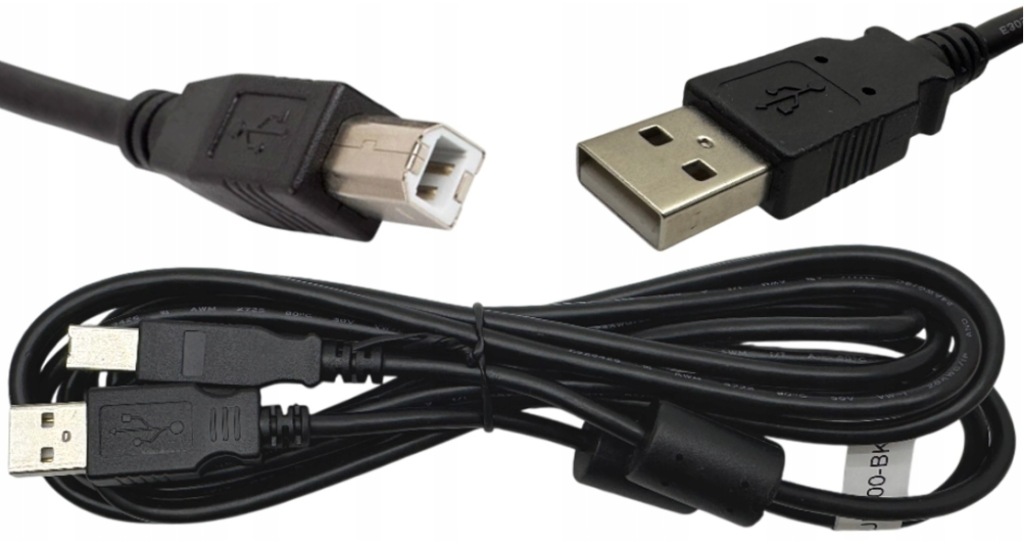 KABEL PRZEWÓD DO DRUKARKI SKANERA BROTHER HP CANON XEROX USB 2.0 USB B 3m