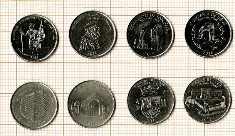 Panama, ½ balboa, kolekcja 8 monet dla WOŚP