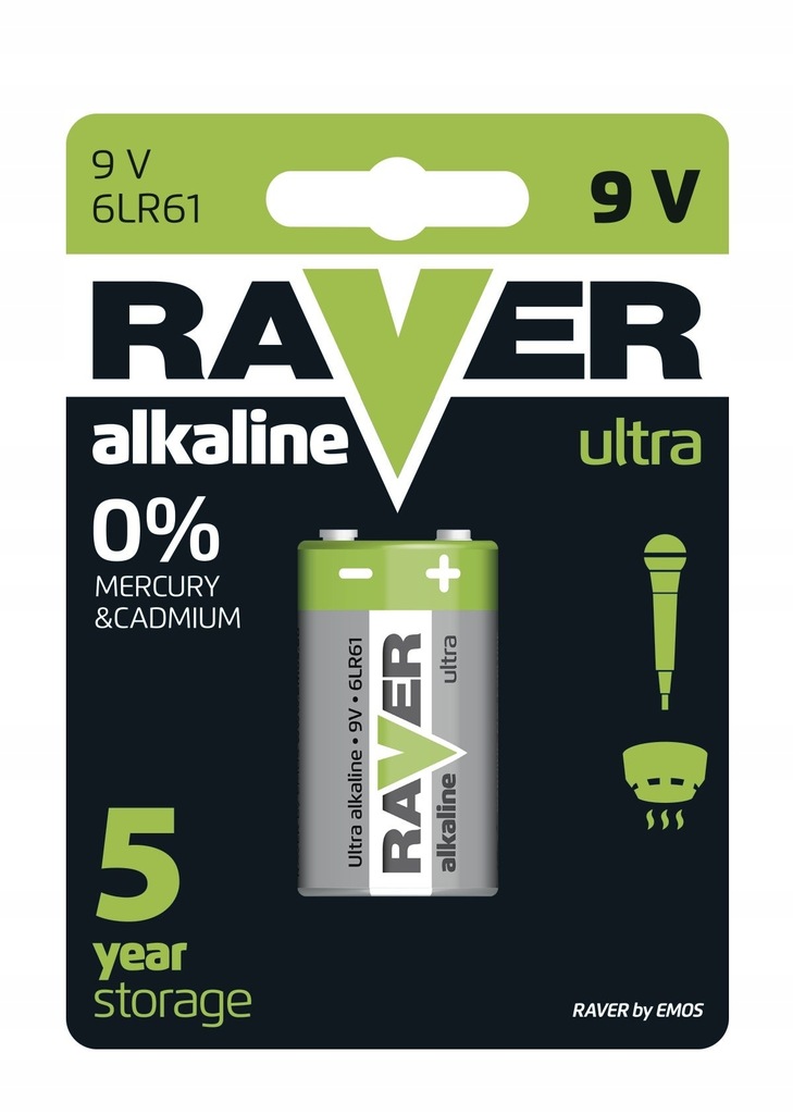 Bateria Raver LR61 9V 1szt