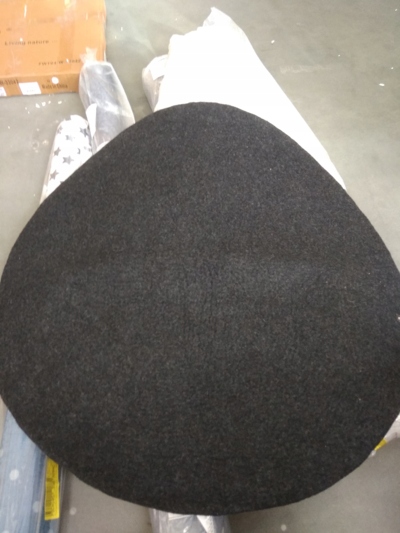 MYFELT DYWAN CHODNIK WEŁNIANY CZARNY 90 CM KOŁO