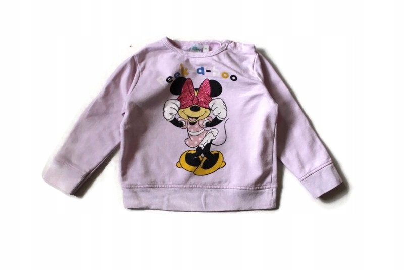 ad733*DISNEY*Róż bawełna bluza MINNIE 86