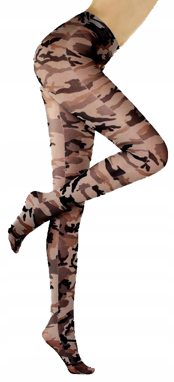 CALZEDONIA RAJSTOPY MORO CAMOUFLAGE GRIGIO S/M