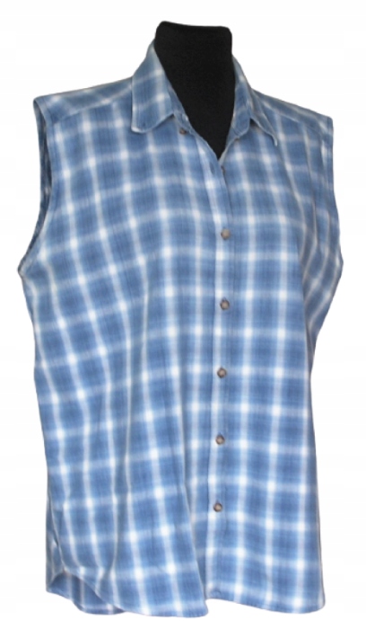 CHOICES bluzka koszulowa w niebieską kratkę 46/48