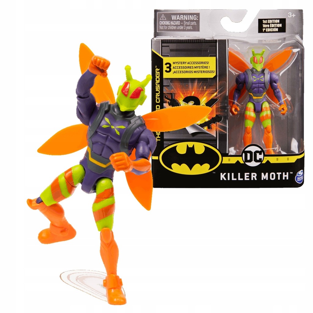 FIGURKA KILLER MOTH DC COMICS + 3 AKC. + PLAKAT