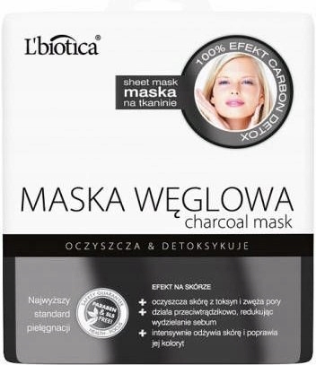 L' Biotica Maska węglowa NASĄCZONA TKANINA 23
