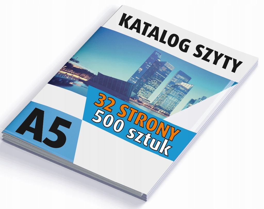 KATALOG Szyty 32 strony A5 BROSZURA FOLDER 500 szt