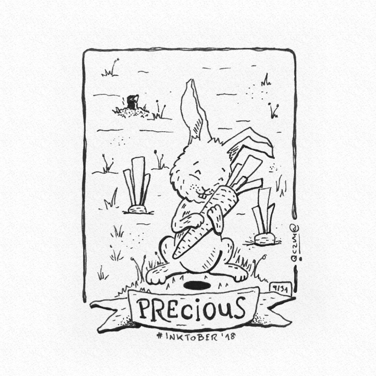 Precious - Bezcenny - Inktober 2018/09 - 10x15cm