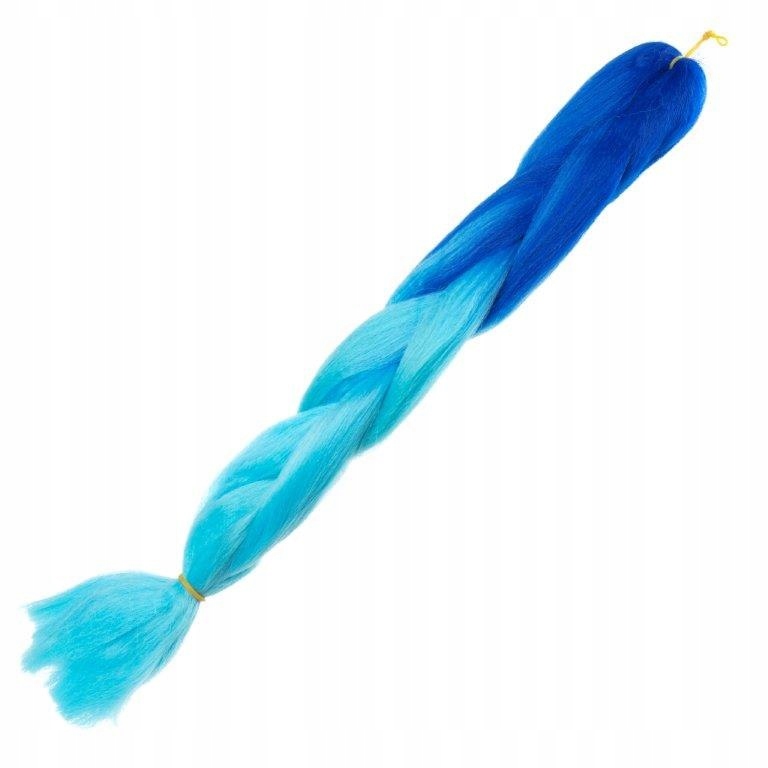 Włosy syntetyczne tęczowe ombre granat-niebieski