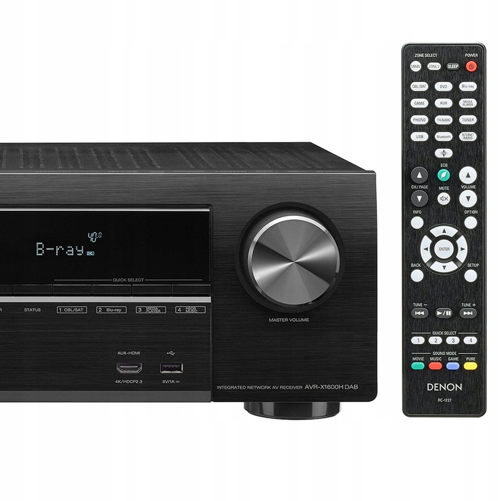 Купить Ресивер для домашнего кинотеатра Denon AVR-X1600H DAB: отзывы ...