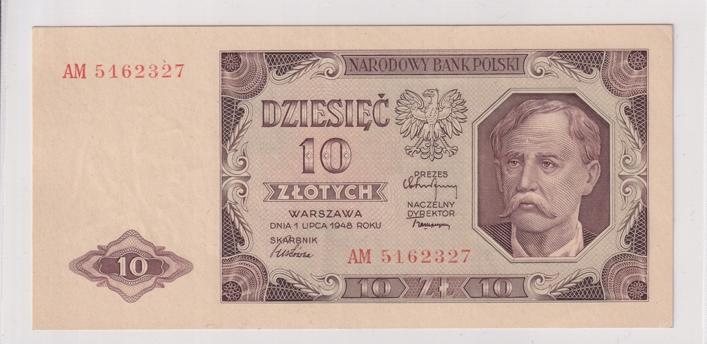 10 złotych Polska 1948 Seria AM
