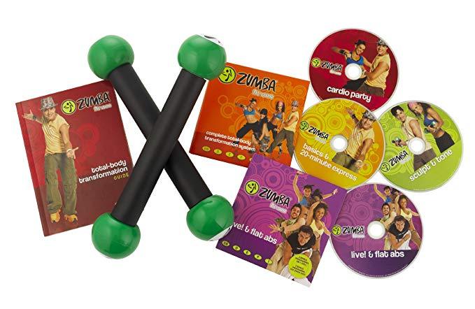 Zumba Fitness DVD Exercise Kit toning sticks oryg.