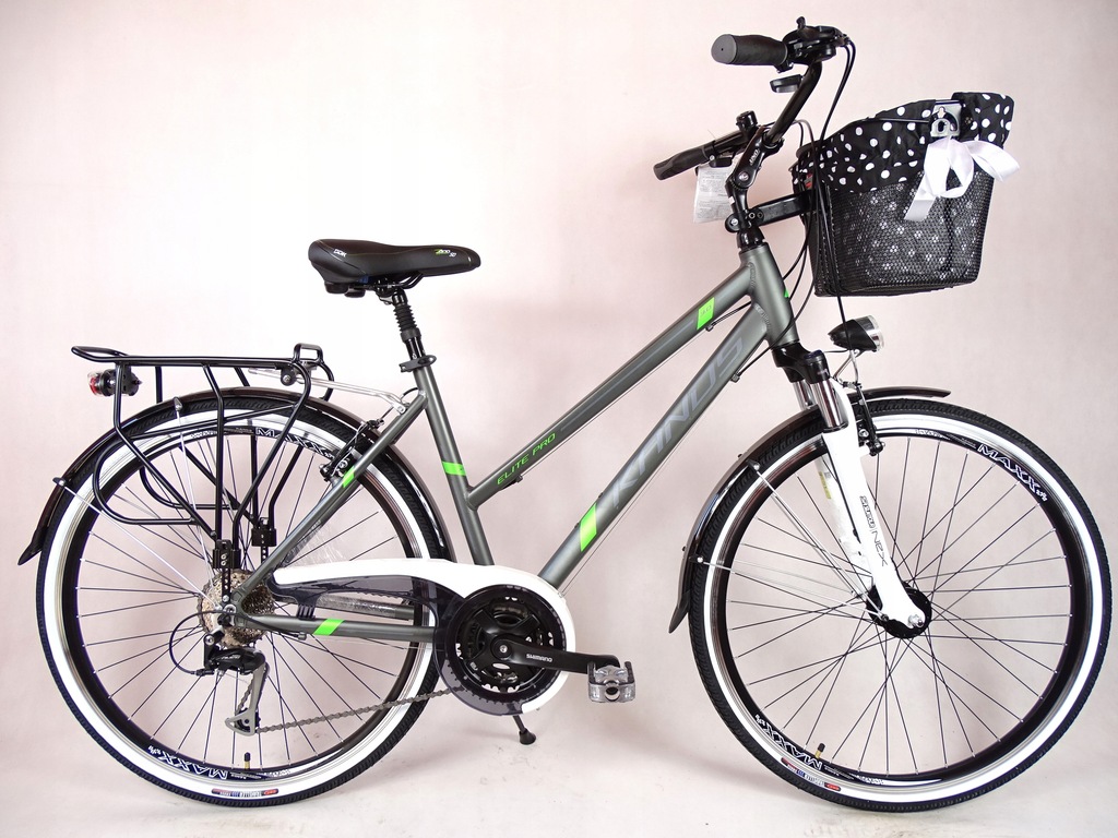 Rower trekkingowy KANDS ELITE PRO alivio z koszem 7886063007