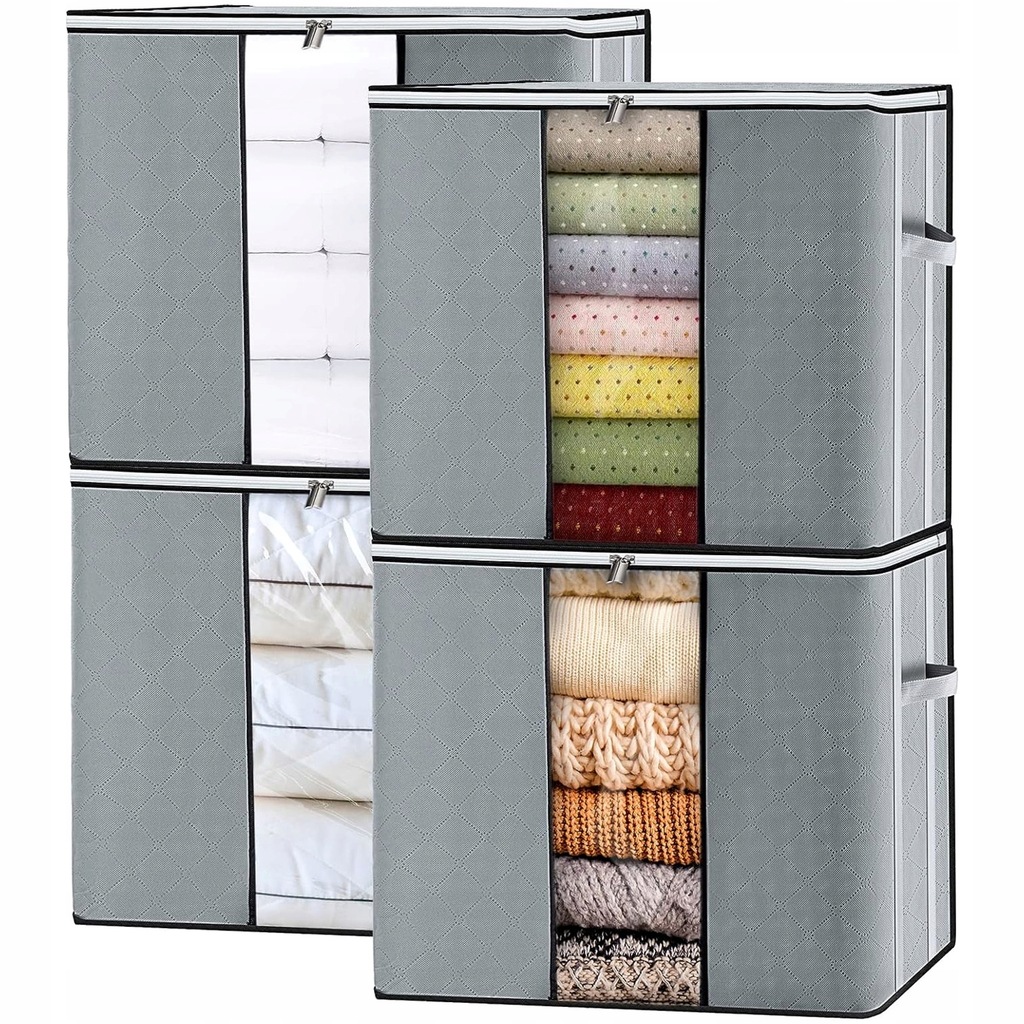 TORBA Z UCHWYTEM DO PRZECHOWYWANIA UBRAŃ PODUSZEK ZABAWEK ORGANIZER 4x90L