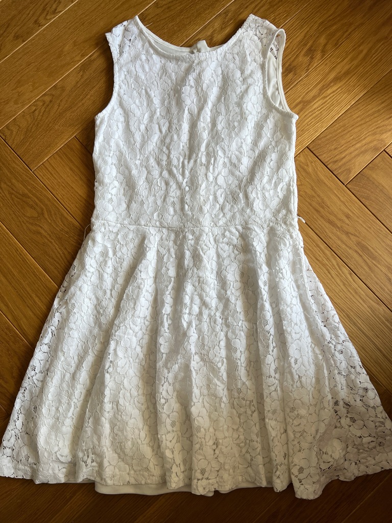 Cool Club biała elegancka koronkowa sukienka 170