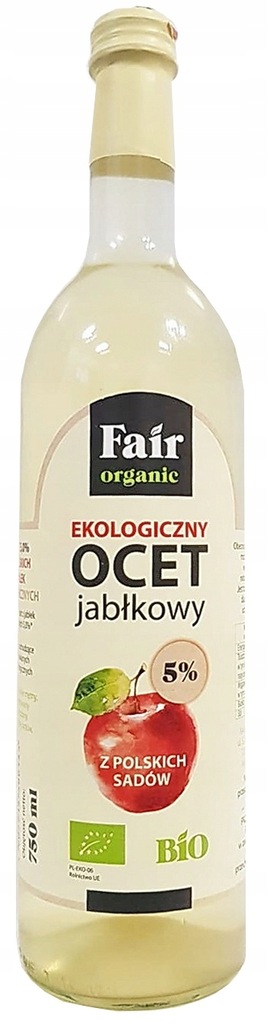 OCET JABŁKOWY 5 % NIEFILTROWANY BIO 750 ml - FAIR ORGANIC